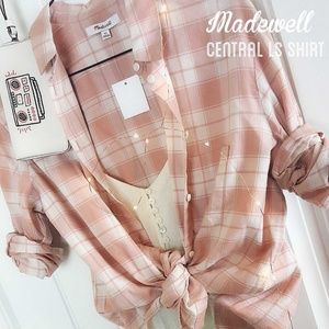 Madewell Central Long Sleeve Shirt Danville Plaid